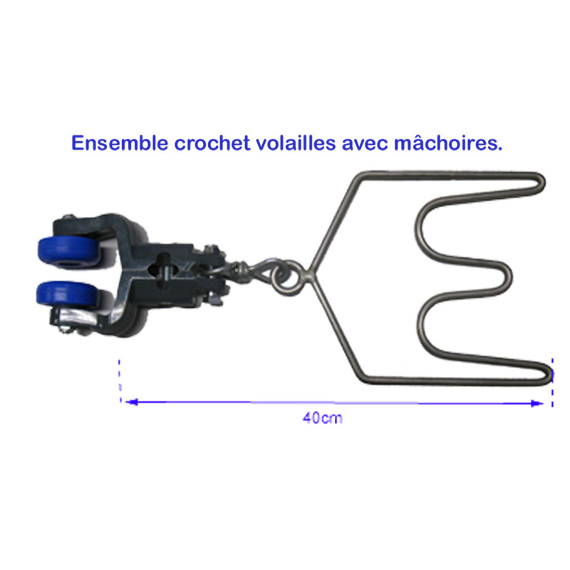 CONVOYEUR MANUEL AVEC CROCHETS VOLAILLES (ALLER/RETOUR) - ACMA